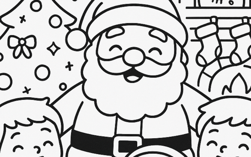 Desenho Infantil Papai Noel