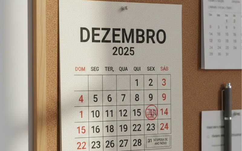 Calendário de conteúdos para dezembro