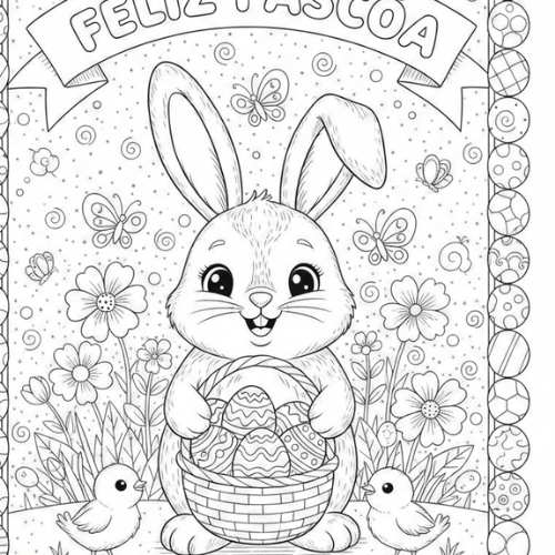 Desenho Coelhinho Da Páscoa fofo
