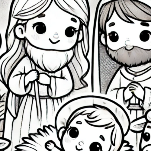 Desenho para colorir nascimento de Jesus