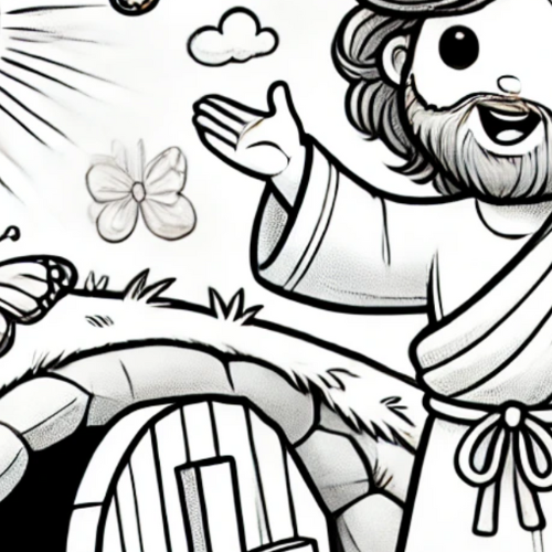 Desenho para Colori Ressurreição de Cristo
