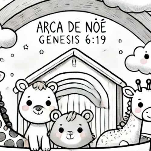 Desenho para Colorir Arca de Nóe